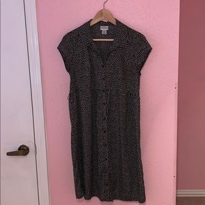Motherhood maternity button down polka dot dress